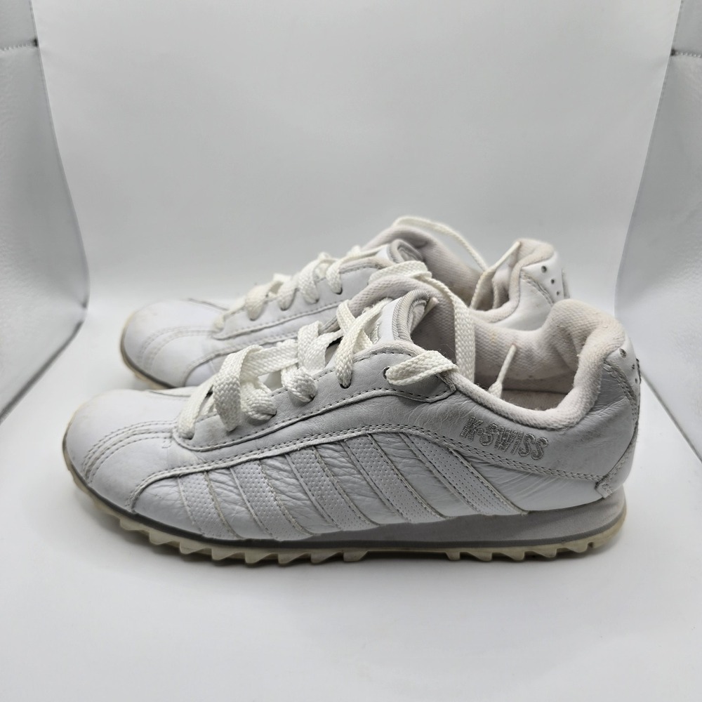 Women's Size 8 Kswiss Athletic Shoes White Lace Up Sneakers